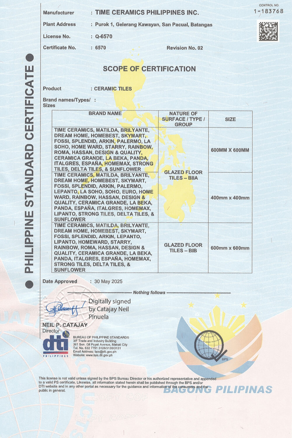 Product Quality Certified A2