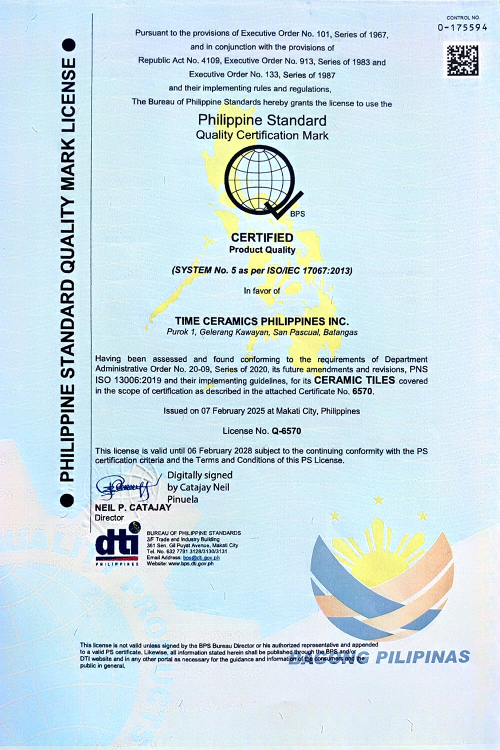 Product Quality Certified B3