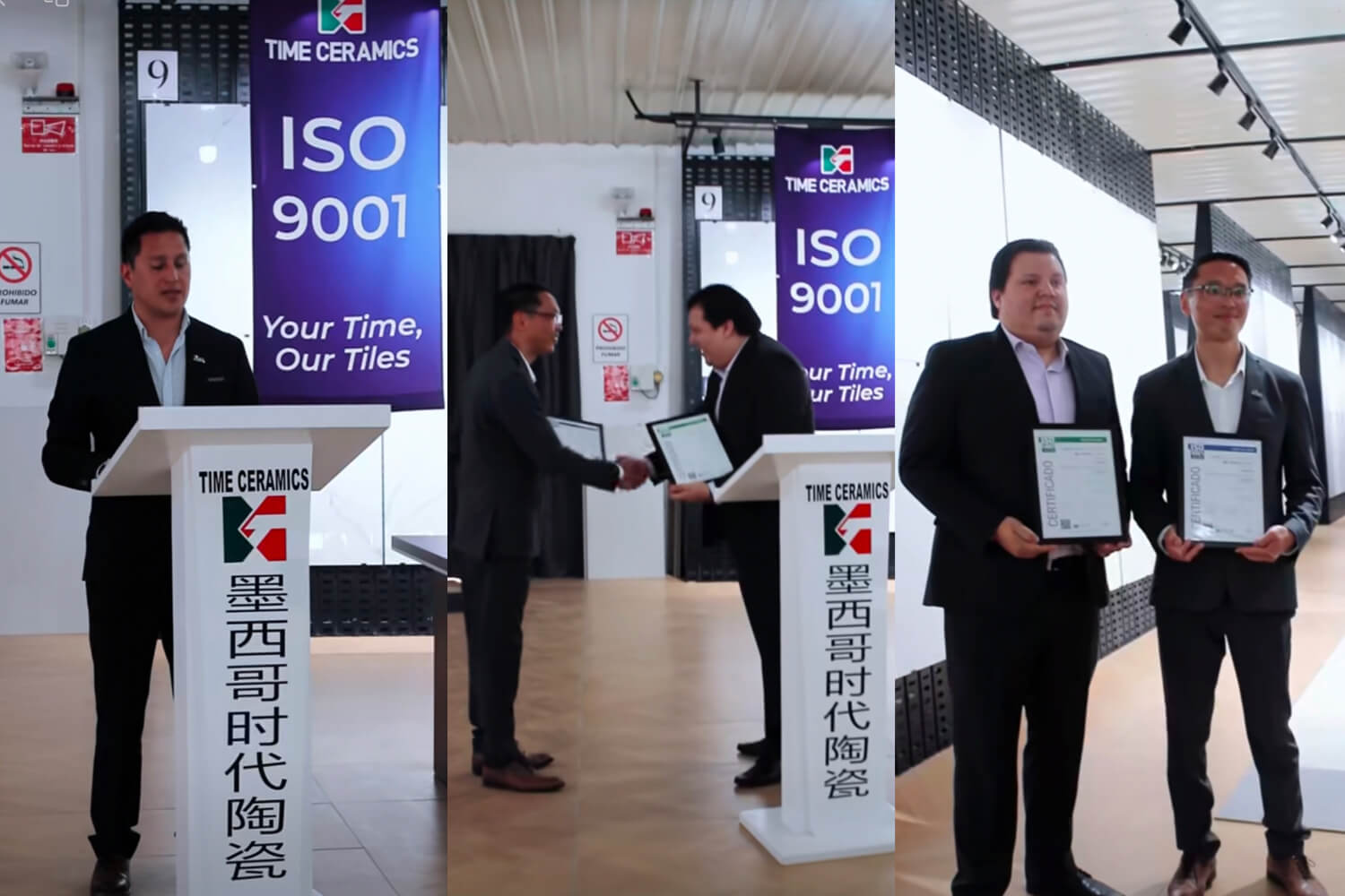 1-Time Ceramics Mexico - the only Chinese-funded enterprise in Mexico to hold both ISO 9001 and ISO 14001 certifications.